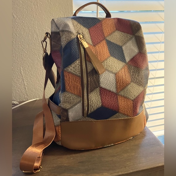 Beautiful Multi colored backpack purse - Picture 1 of 7